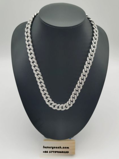 13MM Cuban Link Chain Feel Style Iced Out Cuban Chain Hip Hop Cuban Link Necklace