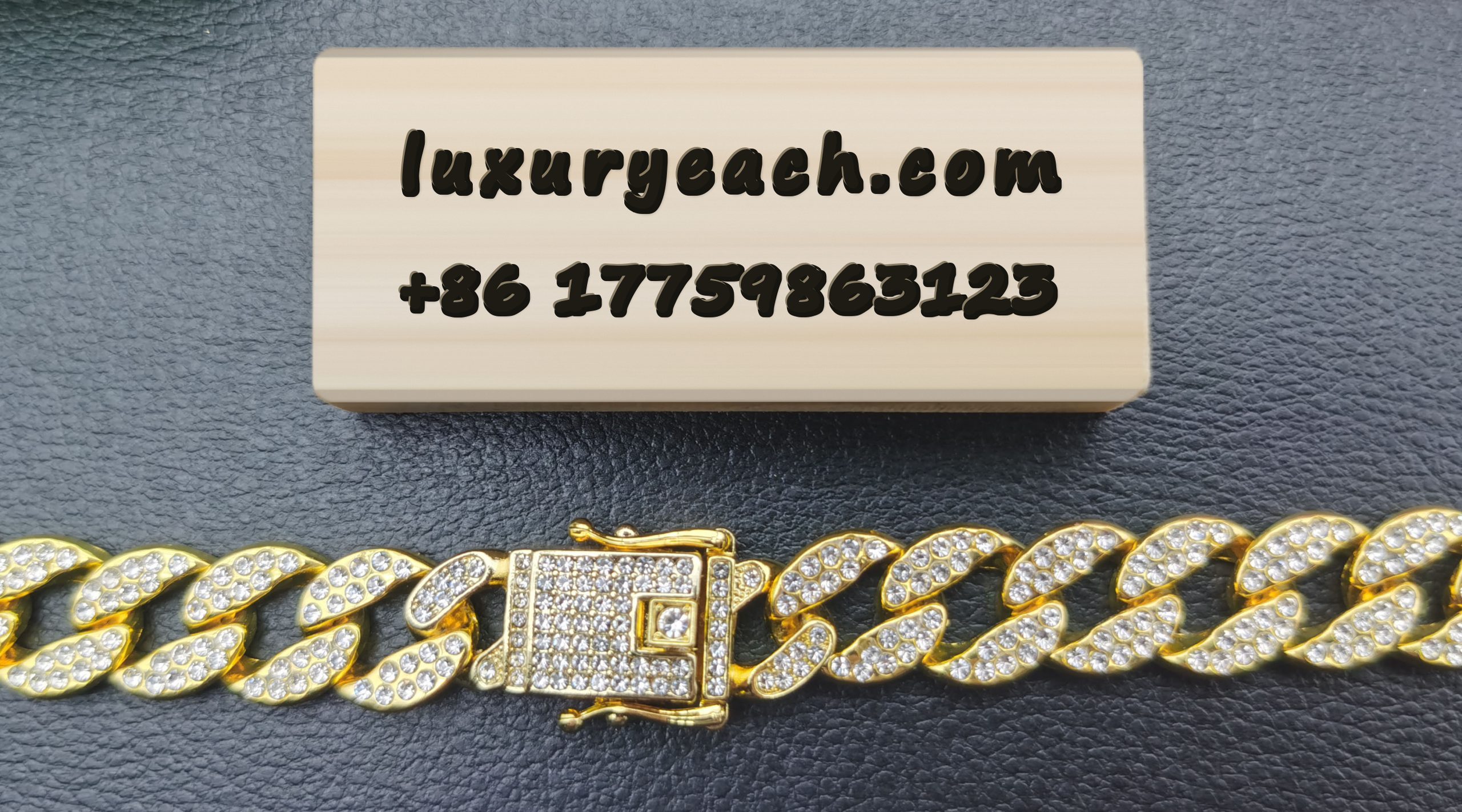 15MM Cuban Link Chain Diamond Iced Out Cuban Chain Hip Pop Cuban Link Necklace