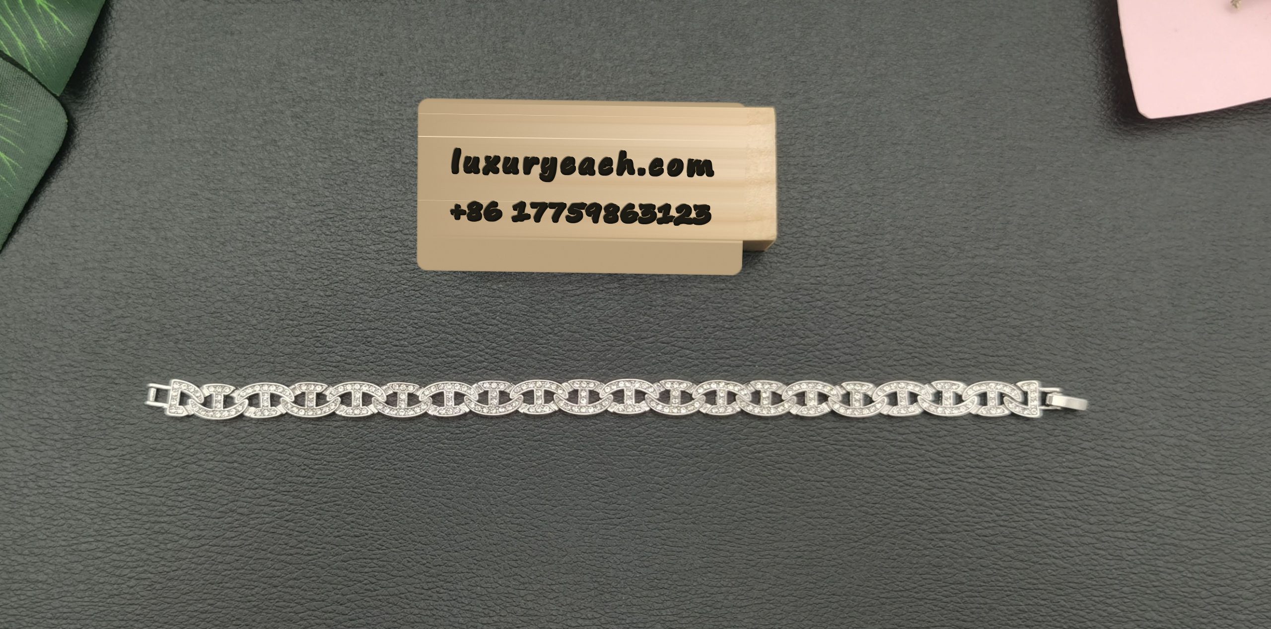18K Gold Cuban Link Chain Diamond Iced Out Cuban Link Hip Hop Cuban Link Bracelet