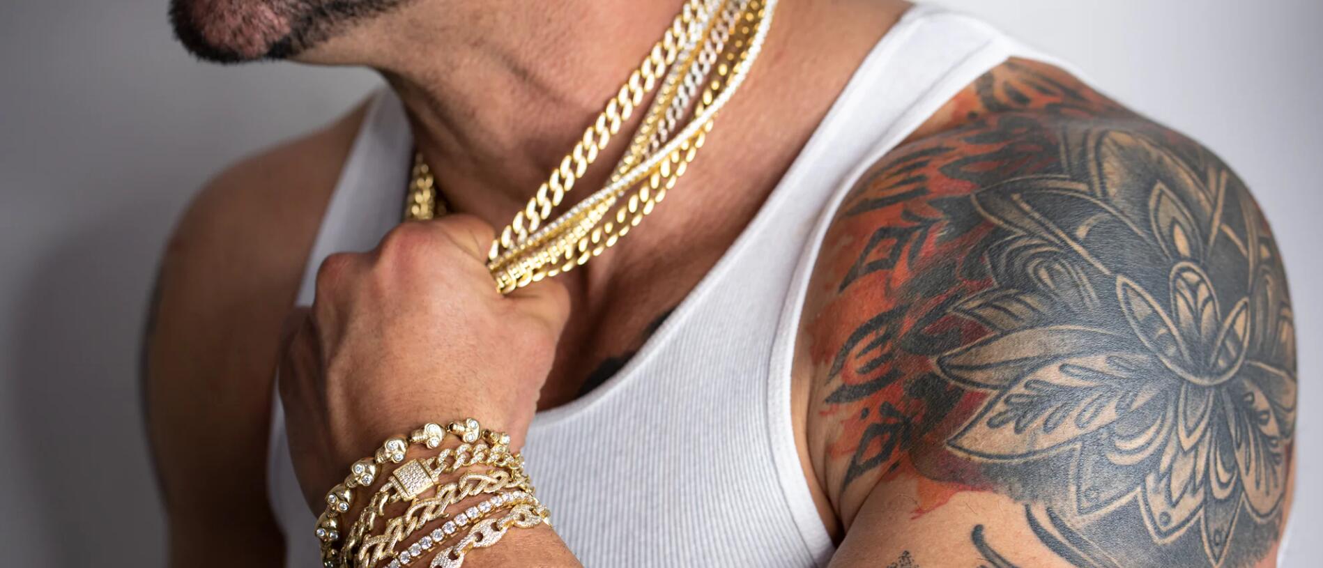 Wholesale 18K Gold Cuban Link Bracelet and cuban link necklace