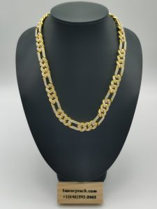 13MM Figaro Cuban Link Chain Hip Hop Diamond Cuban Chain Iced Out Cuban Link Necklace