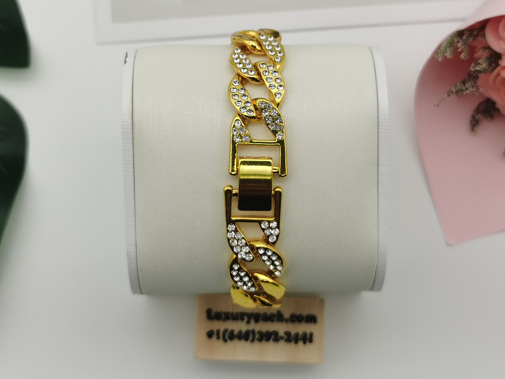15MM Cuban Chain Hip Hop 18K Gold Cuban Link Chain Mens Womens Cuban Link Bracelet
