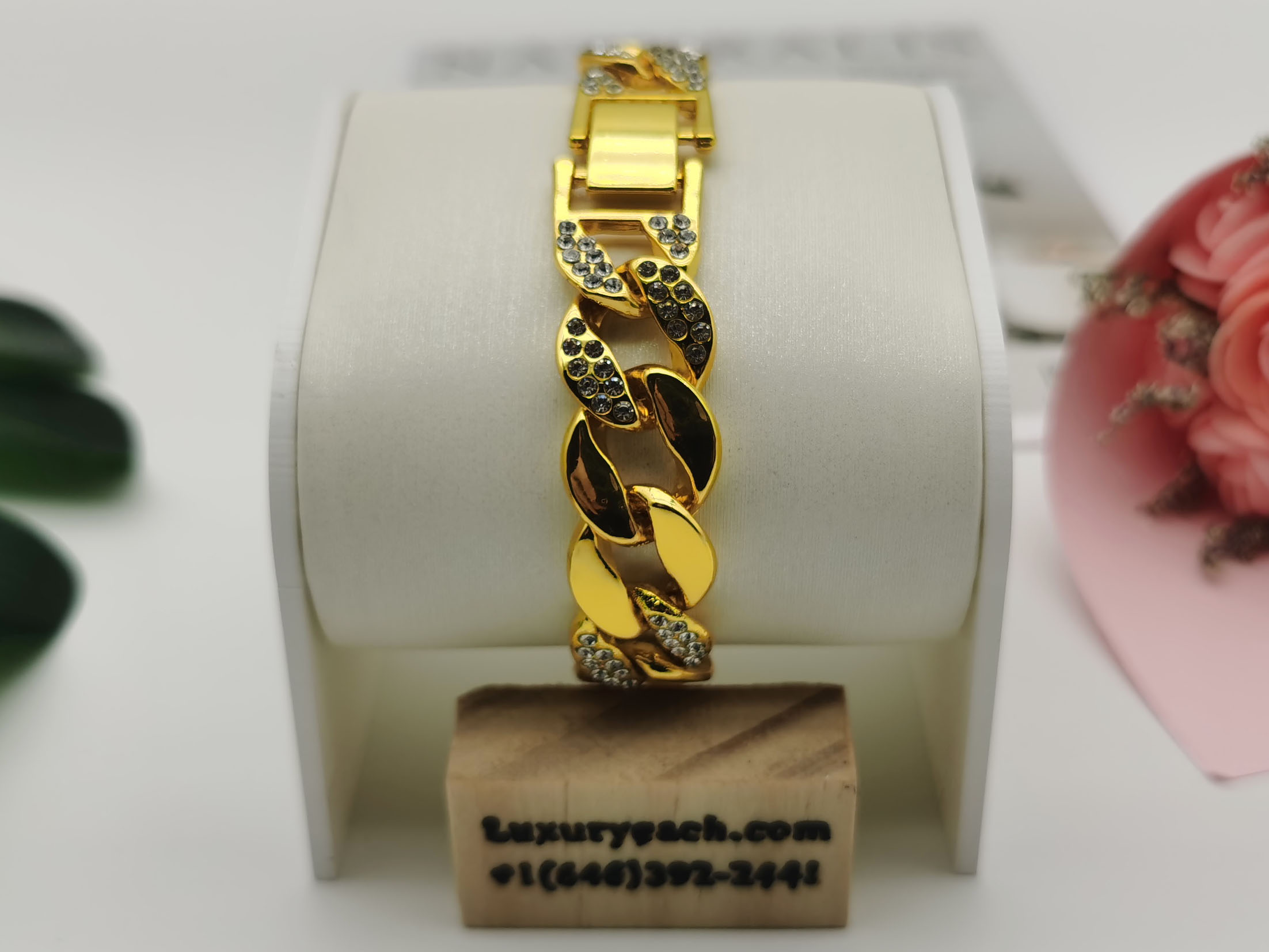 15MM Cuban Chain Hip Hop 18K Gold Cuban Link Chain Mens Womens Cuban Link Bracelet