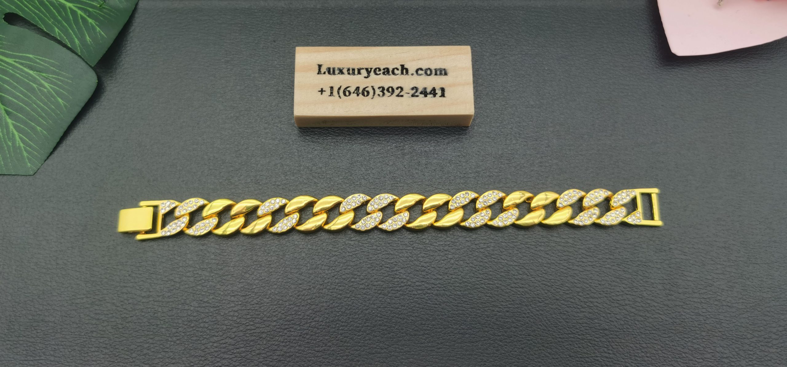 15MM Cuban Chain Hip Hop 18K Gold Cuban Link Chain Mens Womens Cuban Link Bracelet