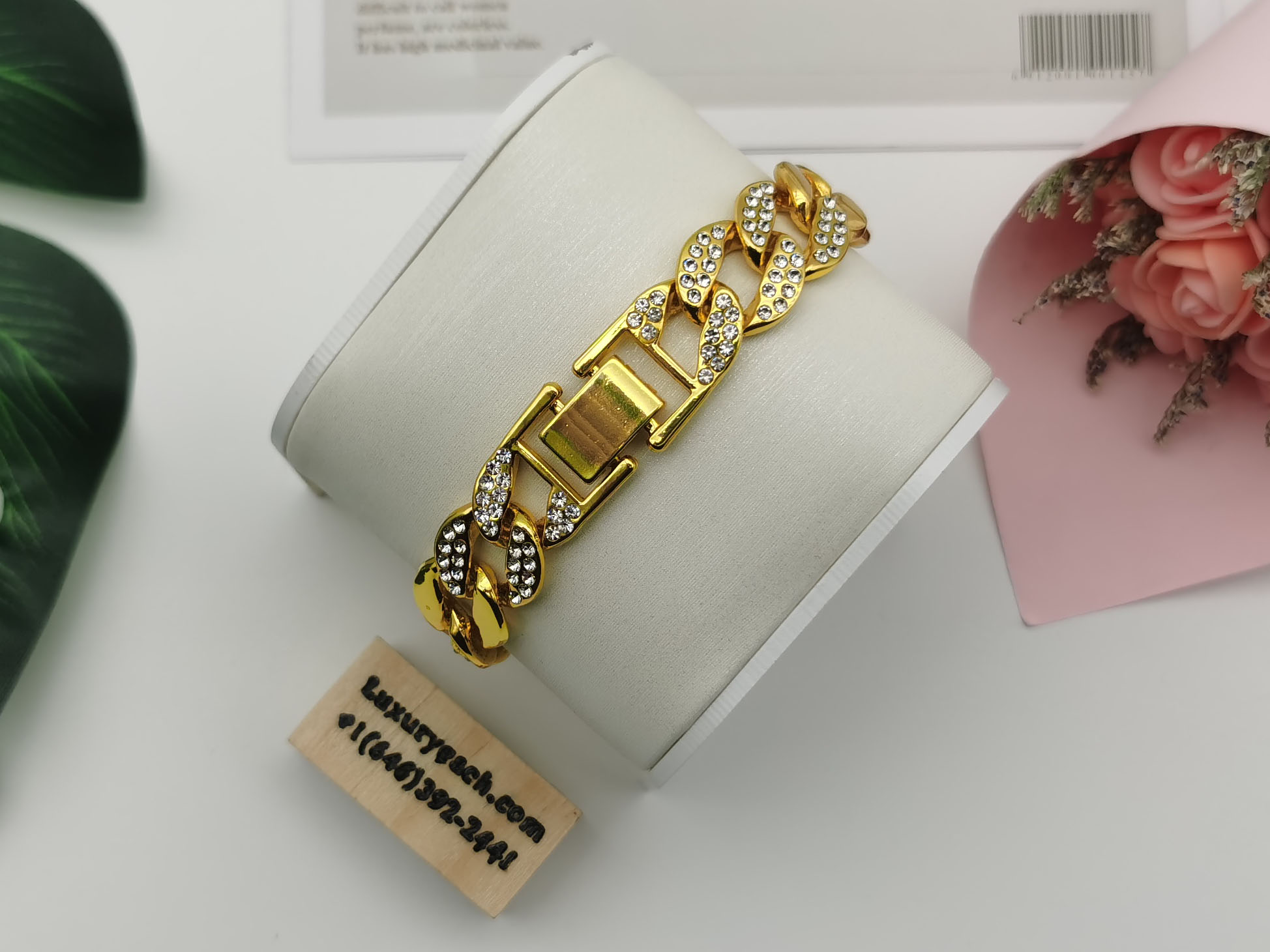 15MM Cuban Chain Hip Hop 18K Gold Cuban Link Chain Mens Womens Cuban Link Bracelet