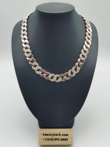 15MM Cuban Chain Hip Hop 18K Rose Gold Cuban Link Chain Mens Womens Cuban Link Necklace