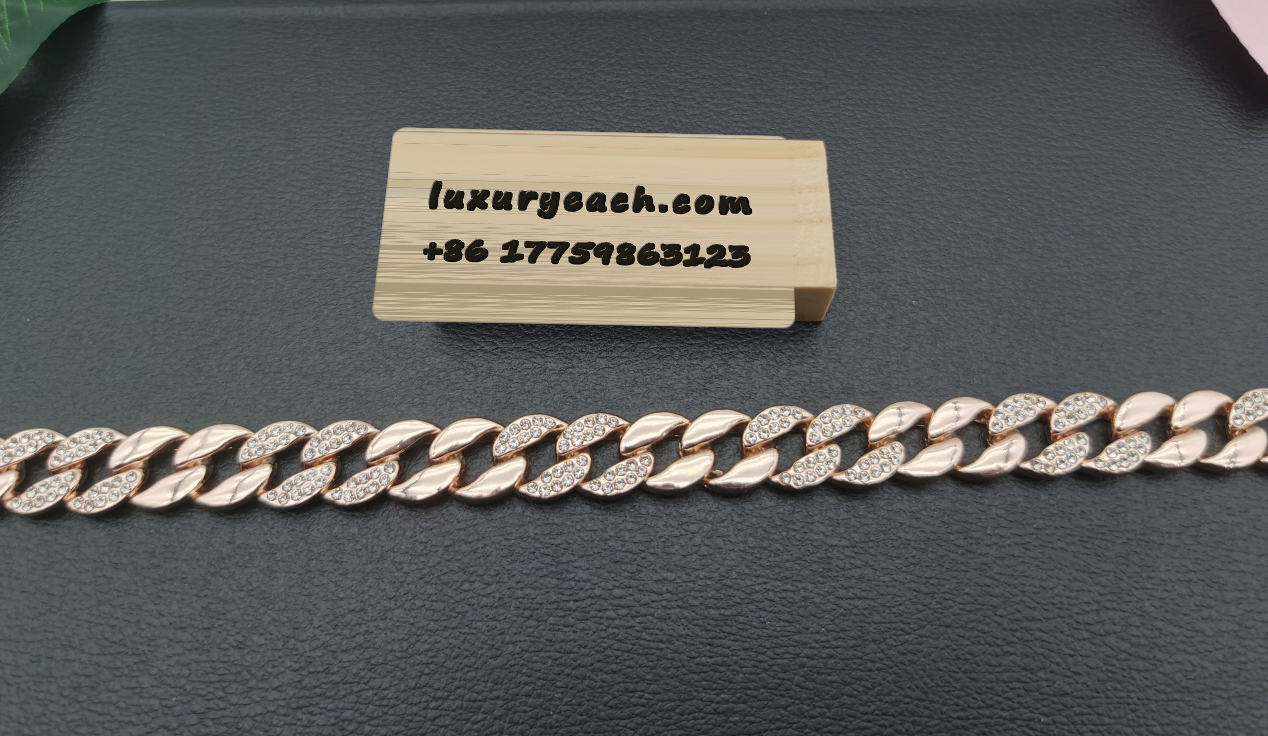 15MM Cuban Chain Hip Hop 18K Rose Gold Cuban Link Chain Mens Womens Cuban Link Necklace