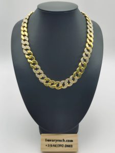 15MM Cuban Chain Rappers 18K Gold Cuban Link Chain Mens Womens Cuban Link Necklace