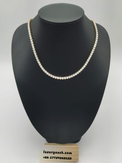 4MM Cuban Tennis Chain Iced Out Cuban Link Miami Cuban Chain Mens Womens Cuban Link Necklace