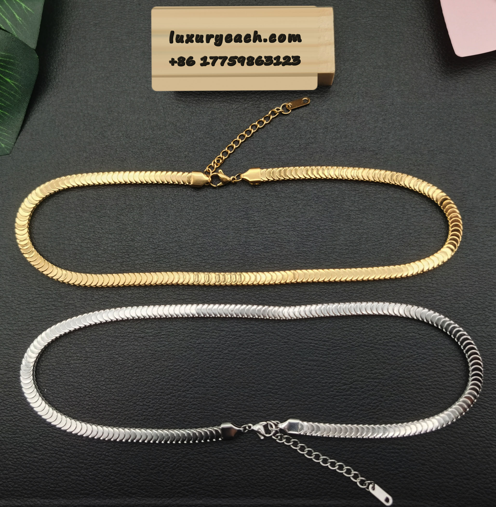 Fish Scale Piece Cuban chain Choker Niche Collarbone Womens Cuban Link Necklace