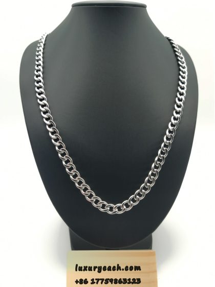 Miami Cuban Chain Hip Hop Rappers Silver Cuban Link Chain Mens Womens Cuban Link Necklace