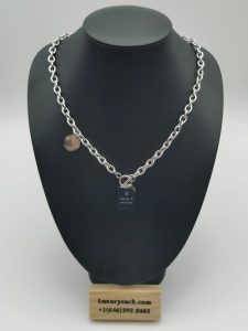 Silver Cuban Link Chain Washable Niche Design Collarbone Womens Cuban Link Necklace