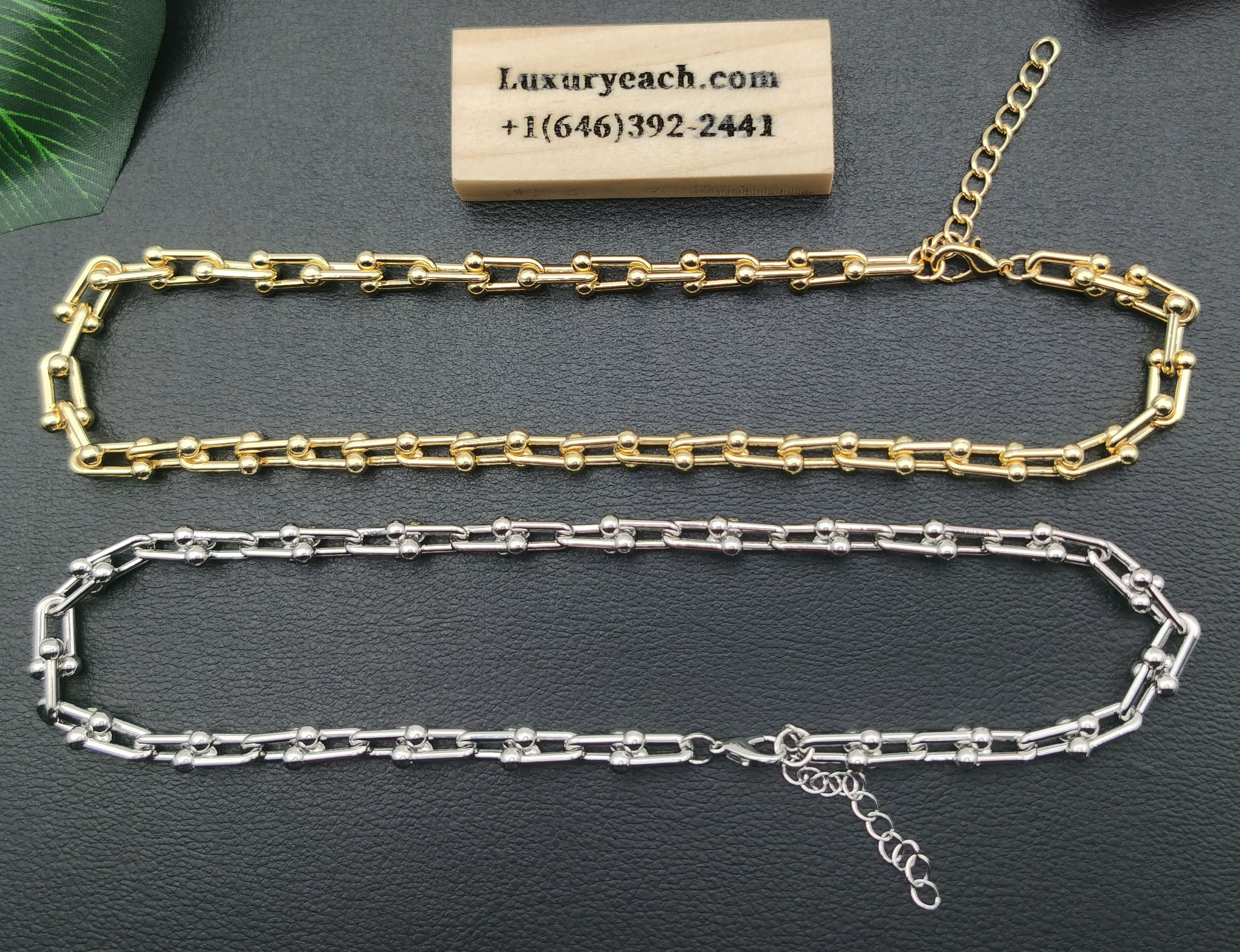 Womens Cuban Link Necklace Gold Silver Chain Cuban Link Thick U Shape Cuban Chain