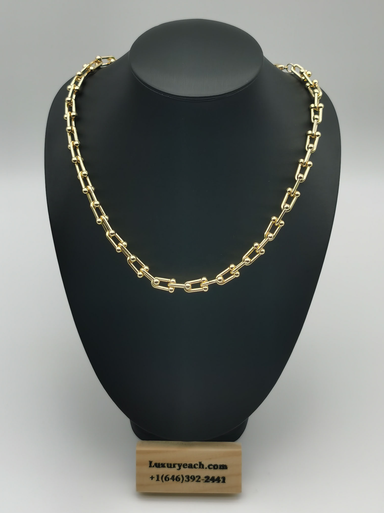 Womens Cuban Link Necklace Gold Silver Chain Cuban Link Thick U Shape Cuban Chain