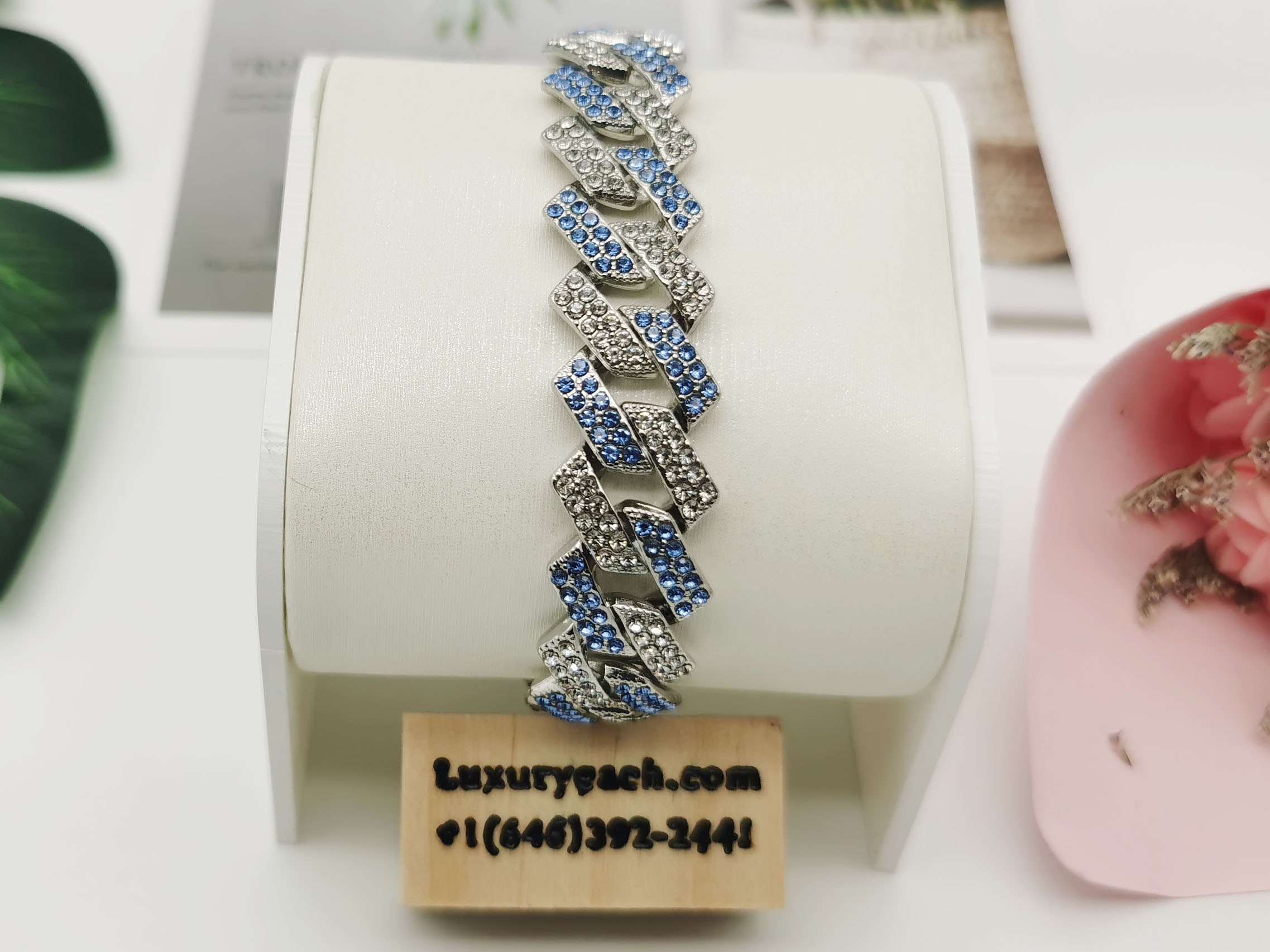 15MM Cuban Chain Heavy Full Diamond Cuban Link Chain High-grade Cuban Link Bracelet
