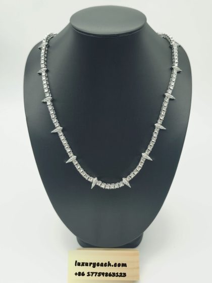 Tennis Cuban Chain Trend Full diamond Cuban Link Hip Hop Rap Black Panther Cuban Link Necklace