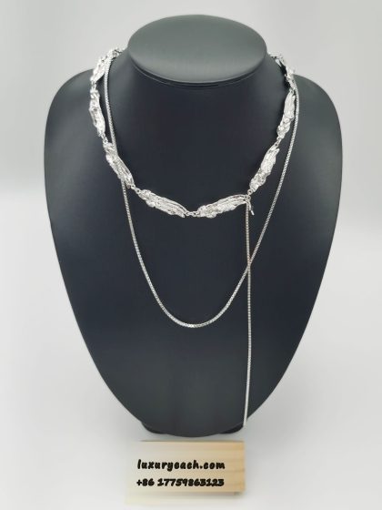 New Ins Cuban Chain Summer Sweet Cool Cuban Link Chain Tin Foil Lava Stainless Steel Cuban Link Necklace