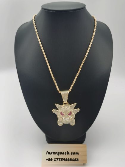 Full of Diamond Hip Hop Personality Funny Pendant Elf Ghost Cartoon Cuban Chain Pendant