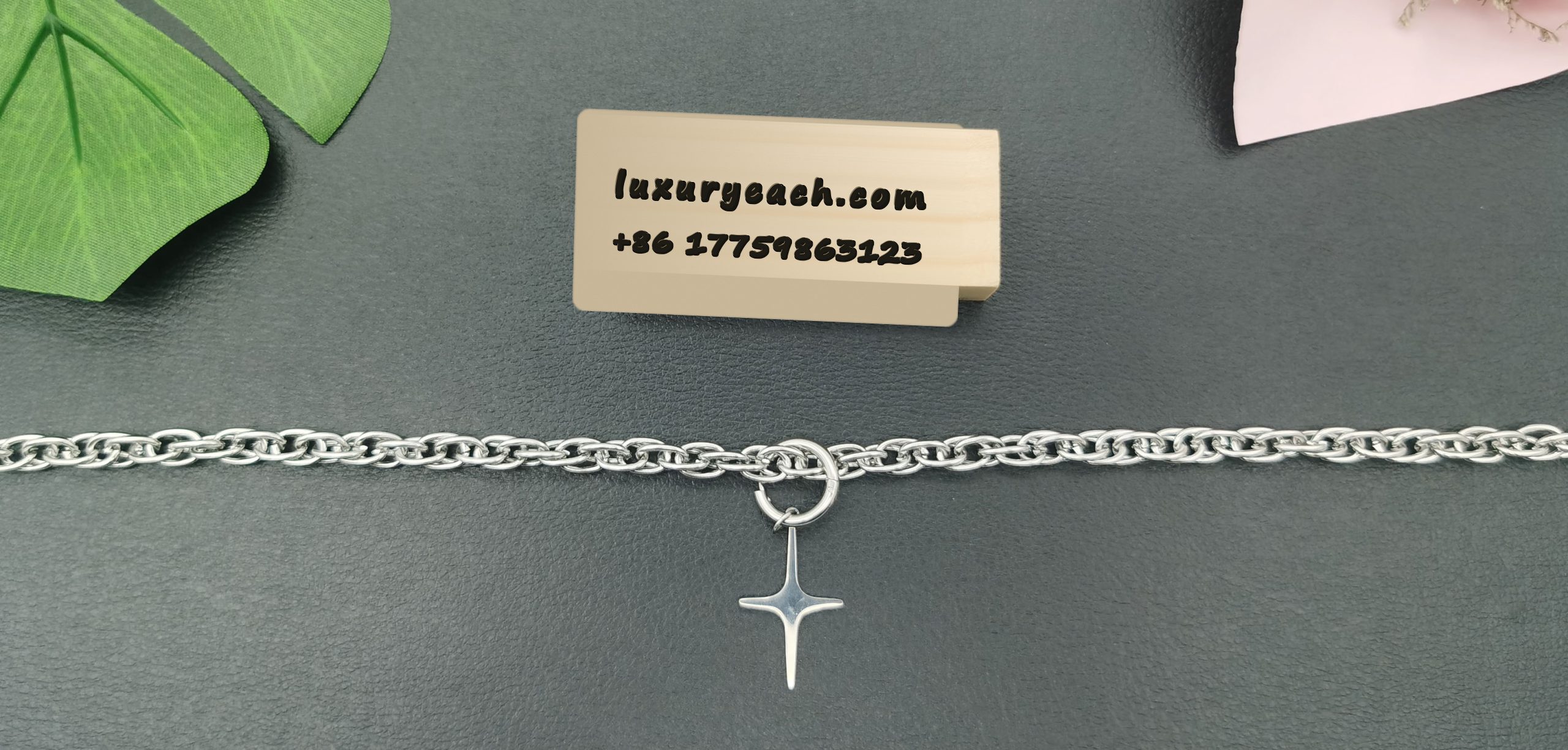 Hip Hop Titanium Steel Cuban Chain Cross Star Pendant Collarbone Cuban Link Couple Street Cuban Link Necklace