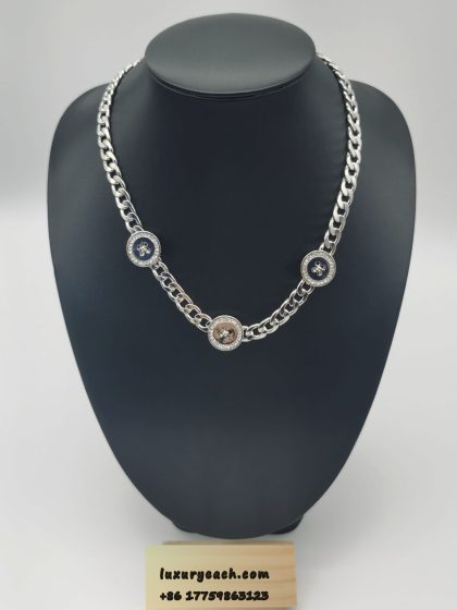 Ring Button Cuban Chain High Quality Accessories Zircon Short Womens Cuban Link Necklace