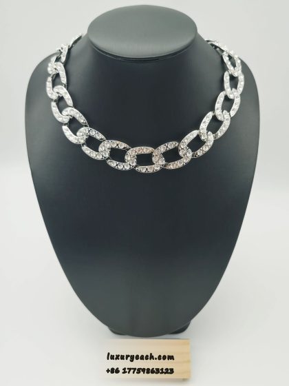 Superior Cuban Chain Full Diamond Cuban Link Temperament Womens Cuban Link Necklace